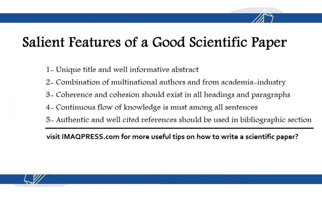 writing-a-good-scientific-paper-salient-features-and-comparative