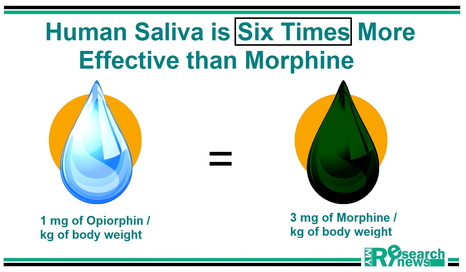 Human saliva and morphine